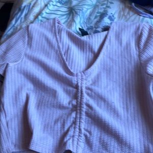 Pastel pink crop top. Factory size M.